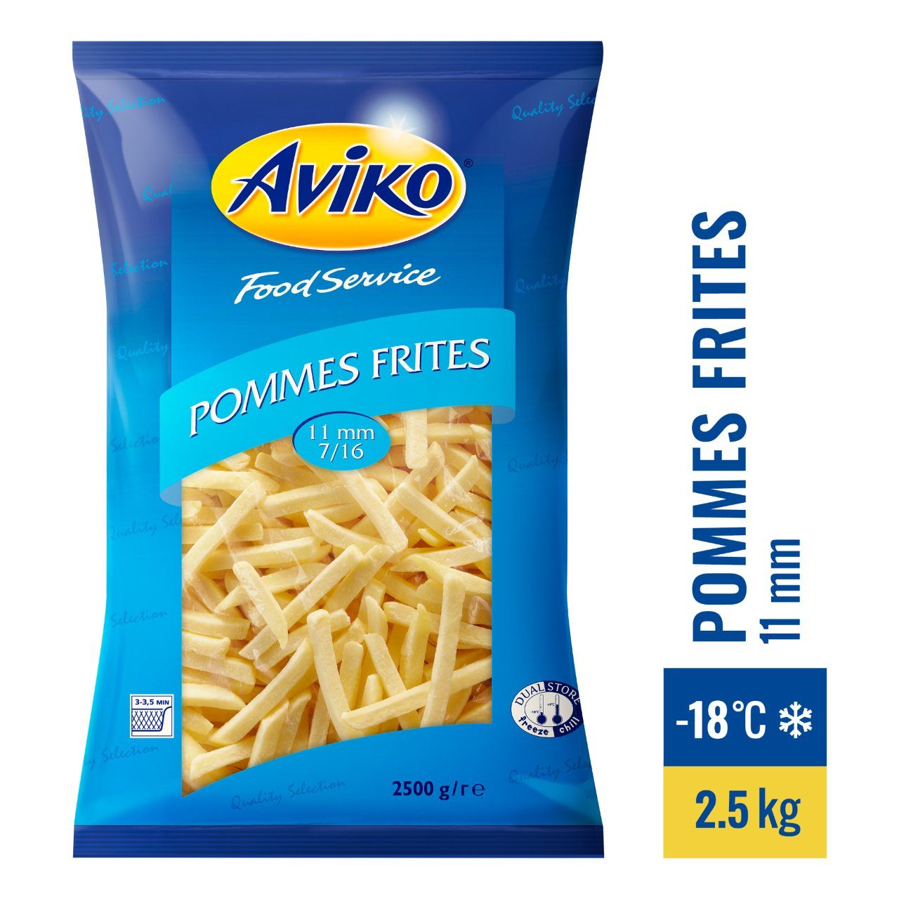 Aviko pommes frites 11 mm doos 5 x 2.5 kg