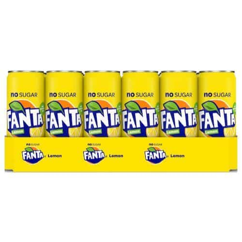 Fanta lemon zero sugar tray 24 x 33 cl