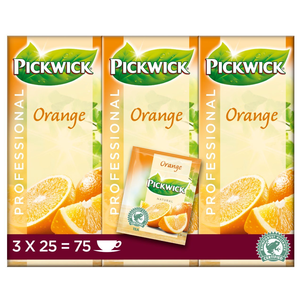 Pickwick sinaasappel thee 2 gram 3 x 25 zakjes