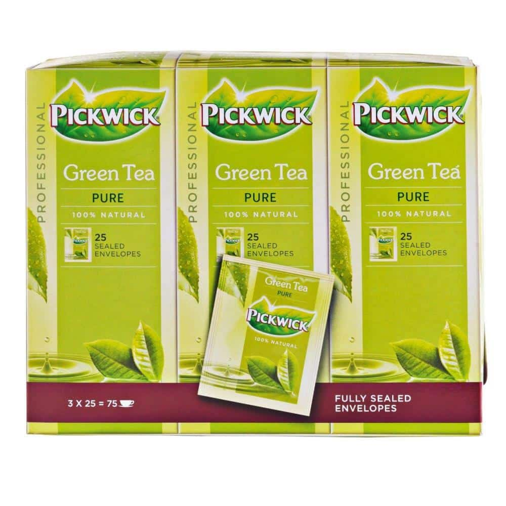 Pickwick groene thee pure 2 gram 3 x 25 zakjes