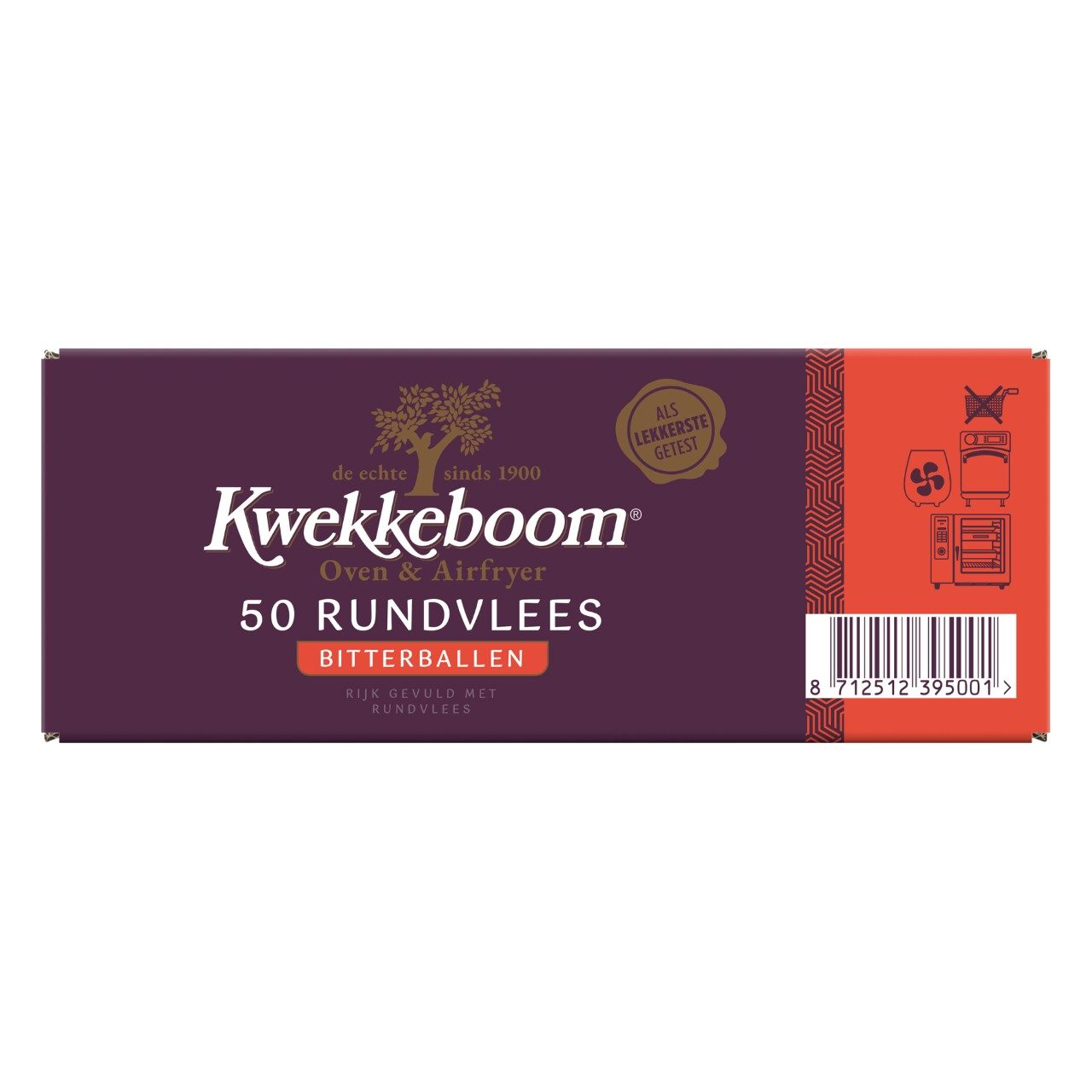 Kwekkeboom oven & airfryer bitterballen 50 x 25 gram