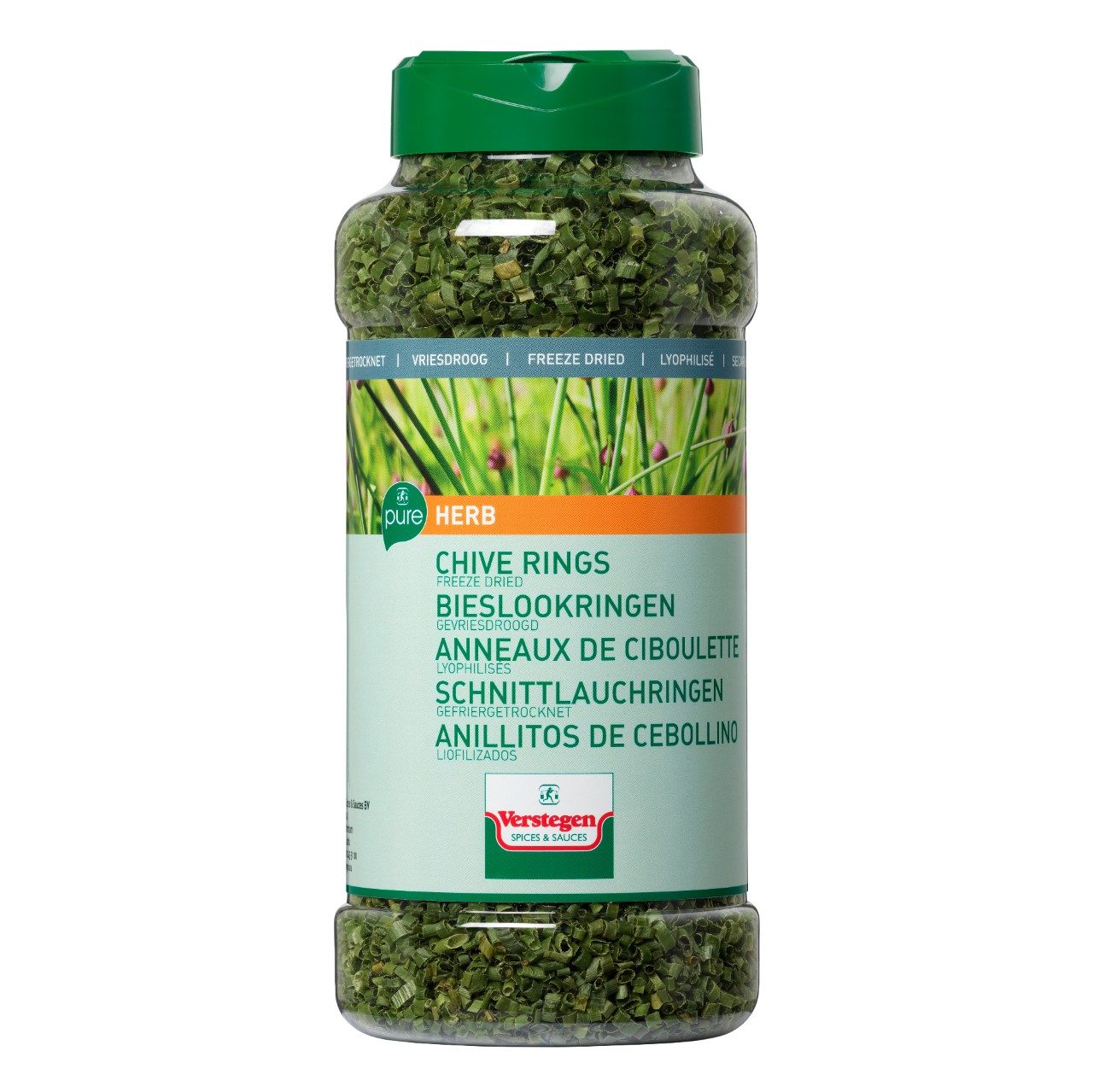 Verstegen bieslookringen gevriesdroogd pot 35 gram