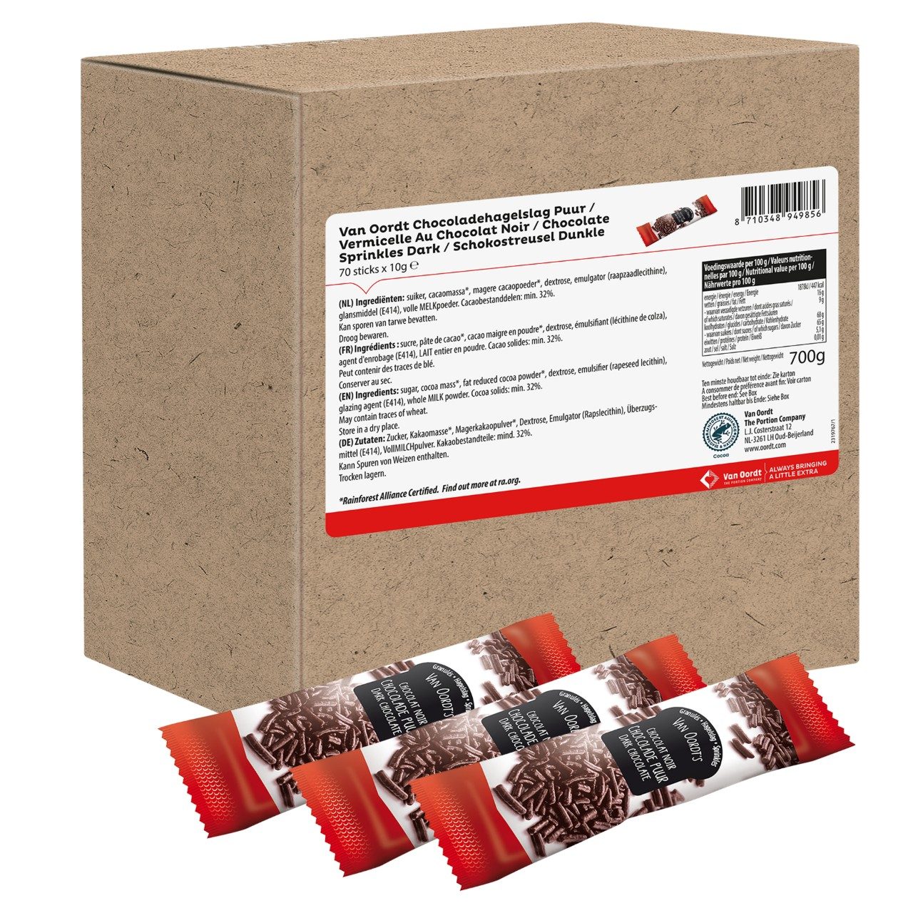 Van oordt VarieJantjes hagelslag puur 70 stuks