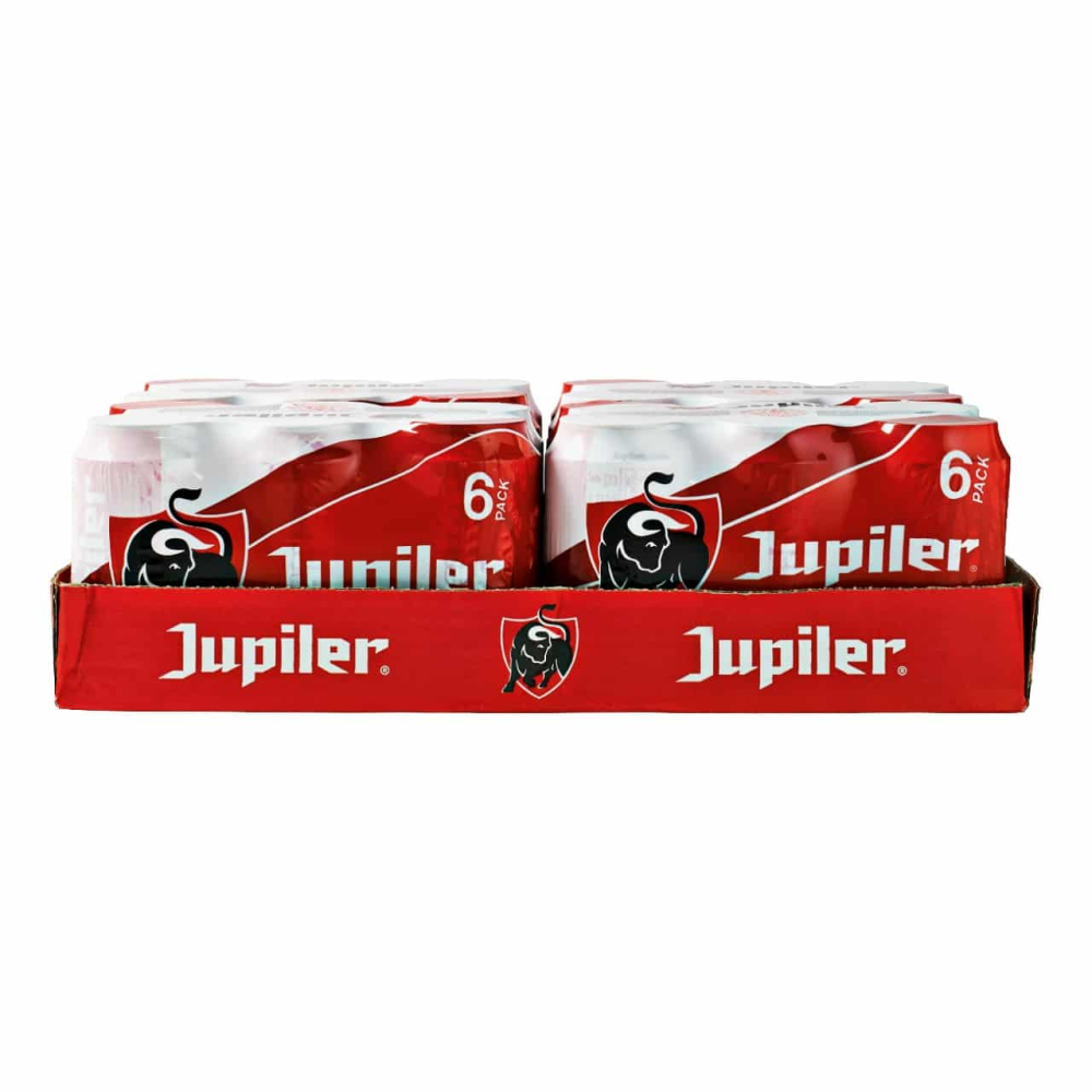 Jupiler bier blikjes tray 24 stuks x 33 cl