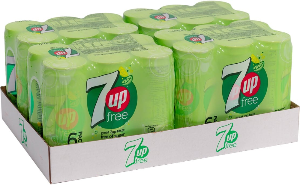 Seven up free zero sugar blikjes 24 x 33cl