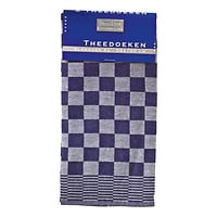 Theedoeken blok 65 x 65 blauw 6 stuks