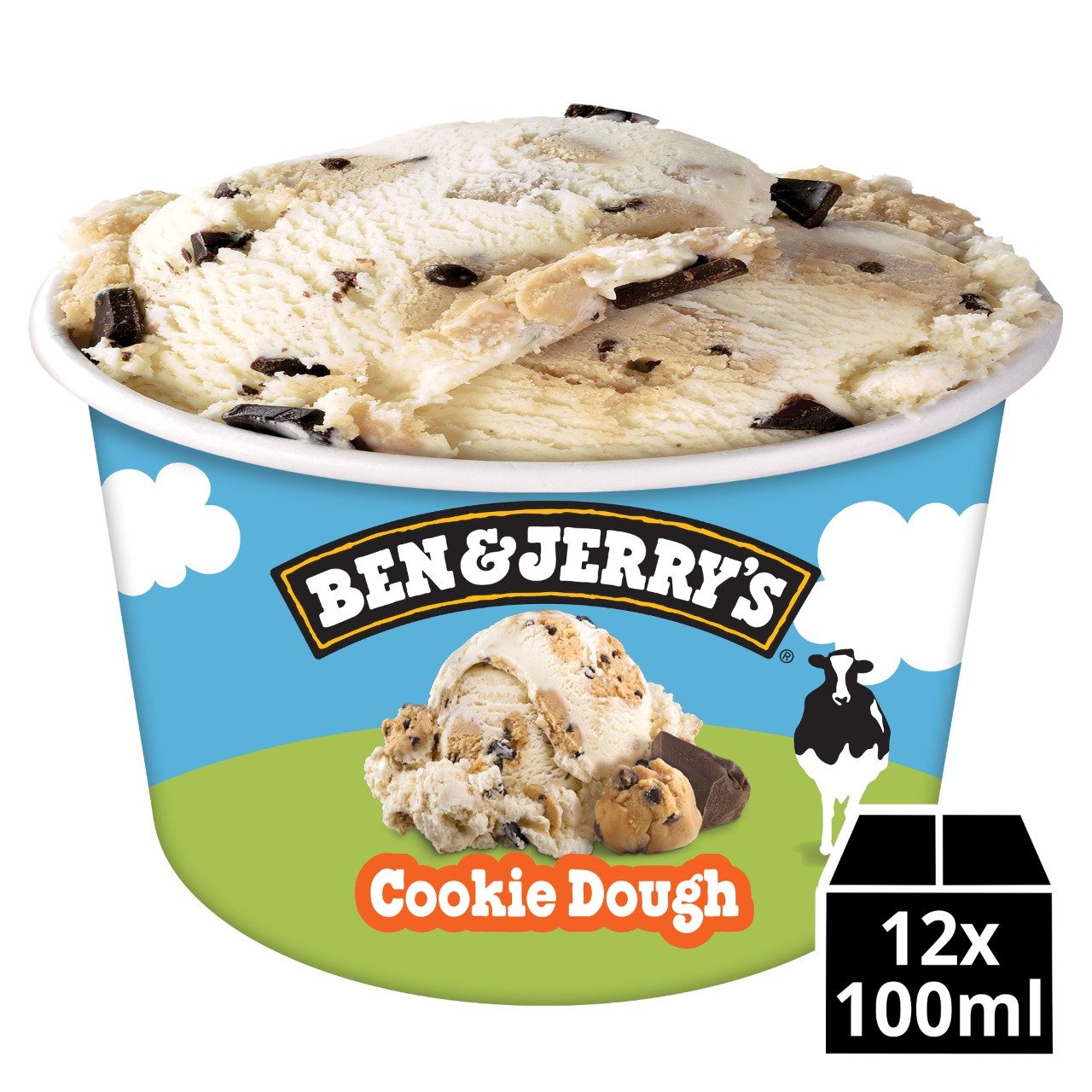 Ben & Jerry cookie dough 12 x 100 ml