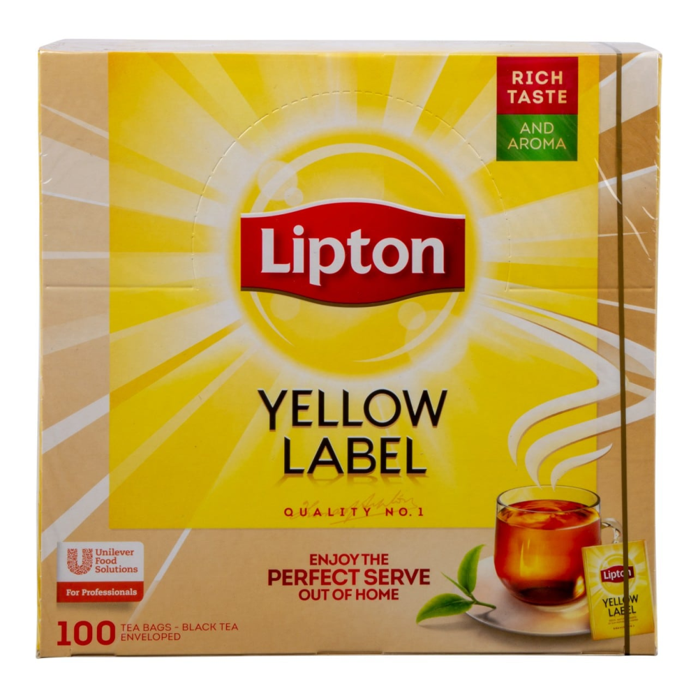 Lipton yellow label thee doos 100 zakjes x 1.5 gram