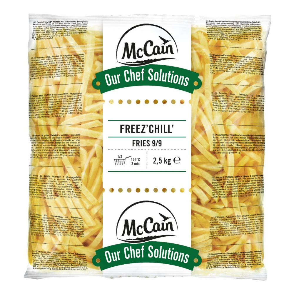 McCain friet freez chill zak 2,5 kilo 9 mm