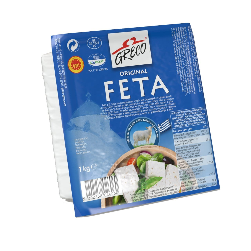 Greco feta kaas blok per 1 kilo
