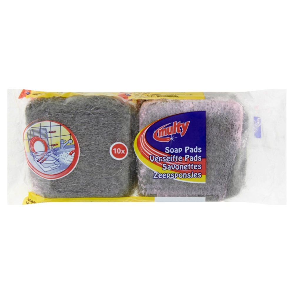 Multy zeepspons schuurspons 1 doosje x 10 stuks