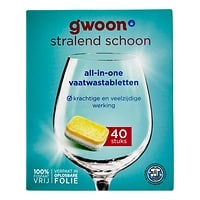 G'woon vaatwastablet all in one pak 40 stuks