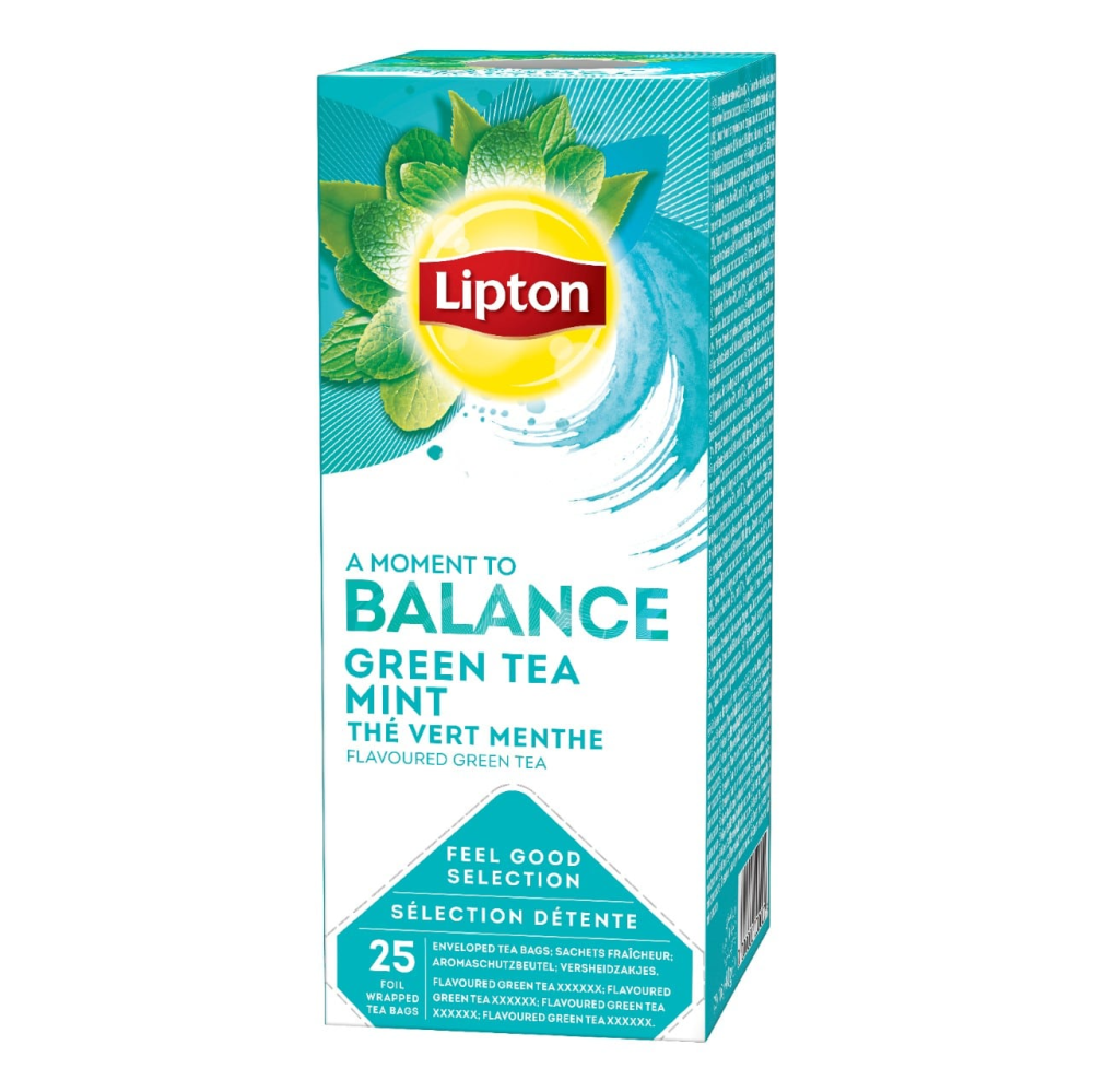 Lipton groene thee munt doosje 25 zakjes x 1.6 gram