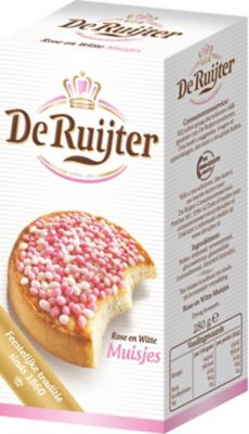 Ruijter geboorte muisjes rose per stuk