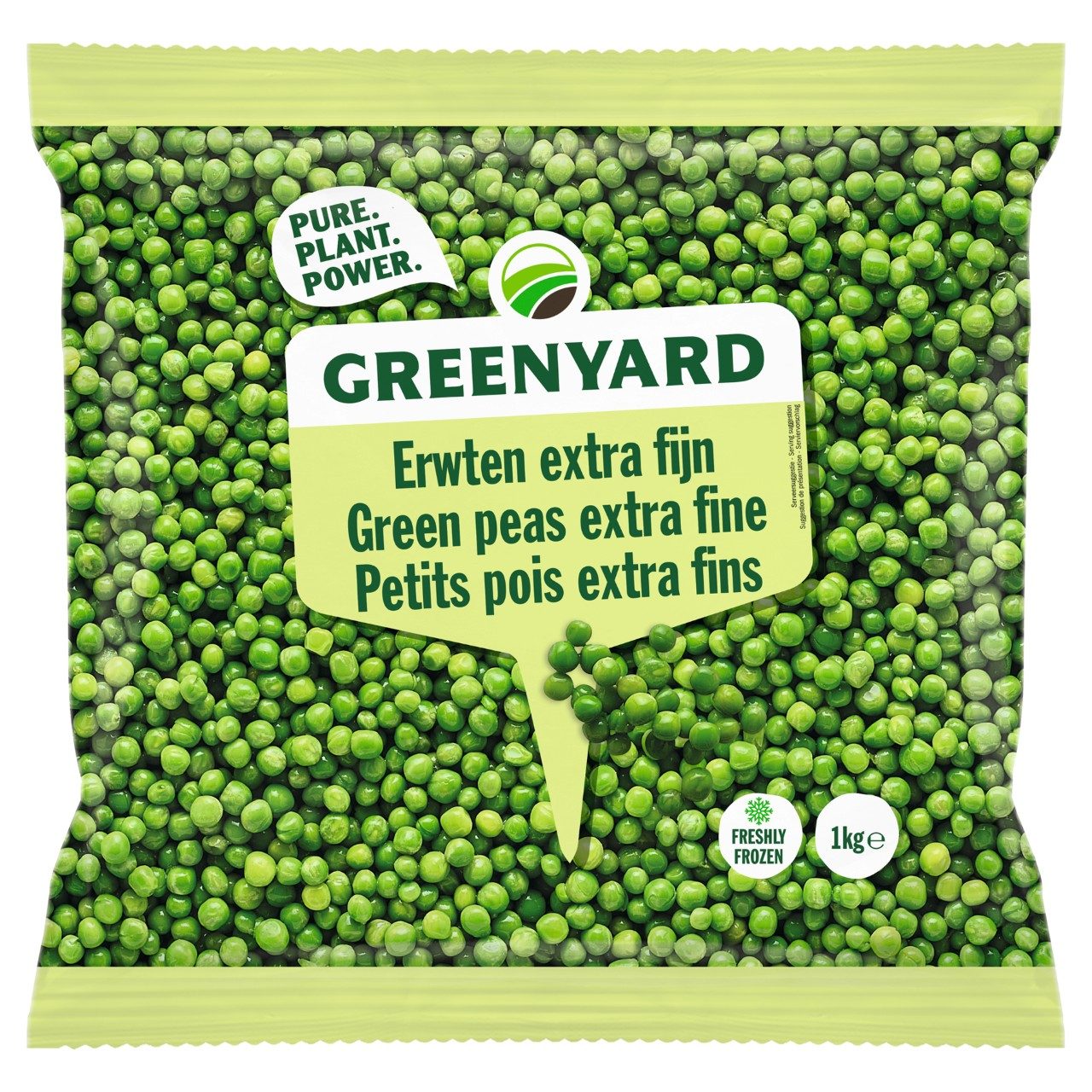 Greenyard erwten extra fijn zak 1 kilo
