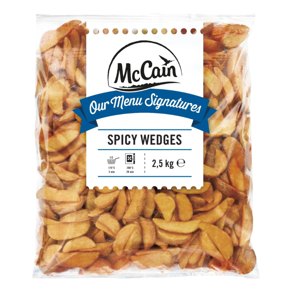McCain potato spicy wedges partjes zak 2,5 kilo