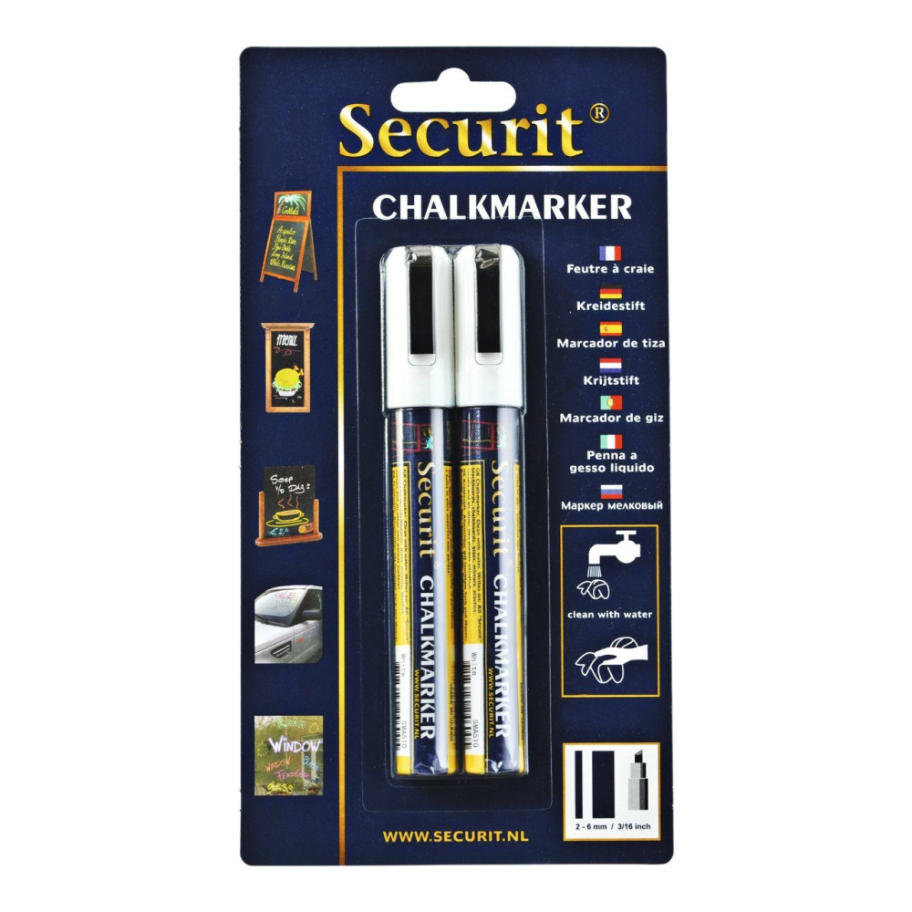 Securit krijtstift pak 2 stuks