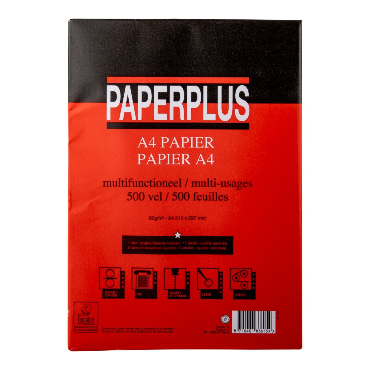 Kopieer papier A4 80 gram doos met 5 pakken x 500 vel