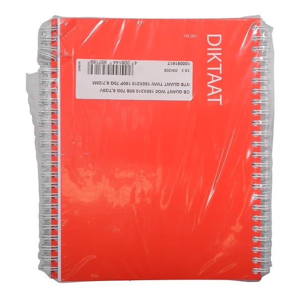 Dictaatschrift A5 met lijn 80 vel met rings pak 10 stuks