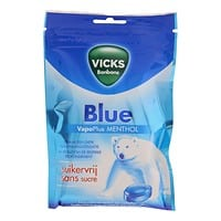 Vicks blue keelpastilles suikervrij blue 20 zakjes x 72 gram