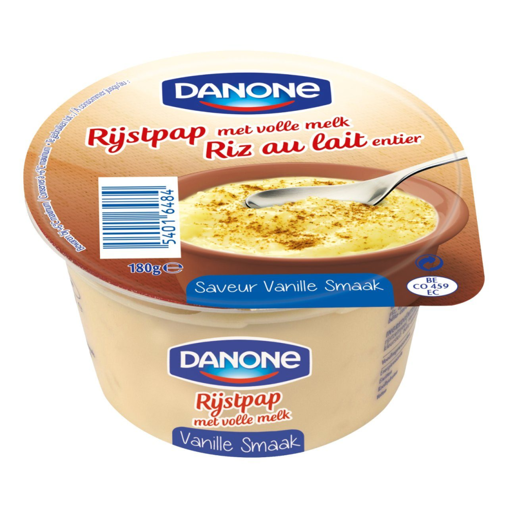 Danone rijstpap vanille bakje 100 gram
