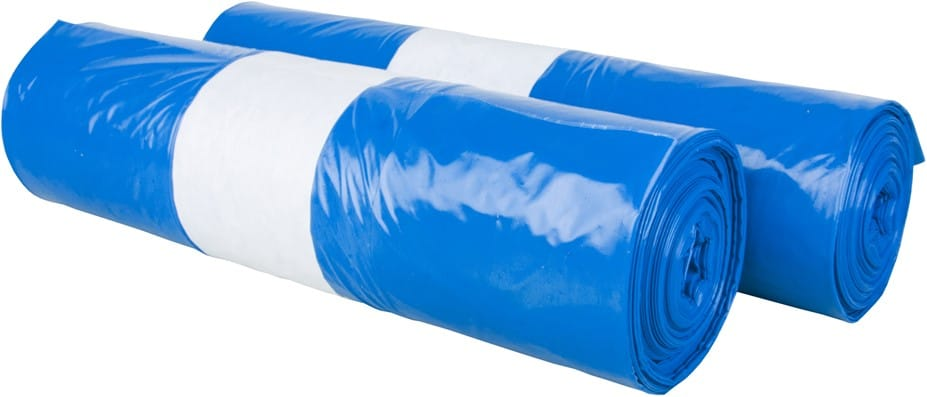 Container zakken blauw 65/25 x 140 per rol a 10 zakken