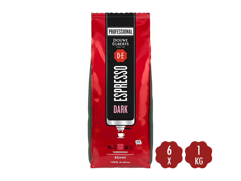 Douwe Egberts espresso dark roast koffiebonen 1 kilo