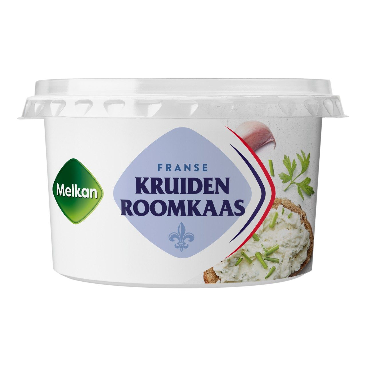 Melkan roomkaas knoflook en kruiden bakje 150 gram