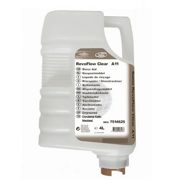 Suma A11 vaatwasmiddel naspoelmiddel revoflow clear 3 x 4 liter