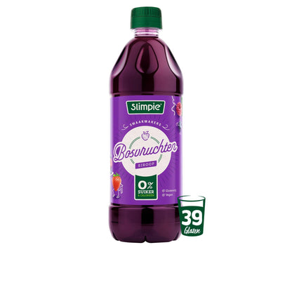 Slimpie limonade siroop framboos suikervrij 6 flessen x 580 ml