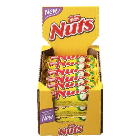 Nuts hazelnoot doos 24 stuks x 42 gram
