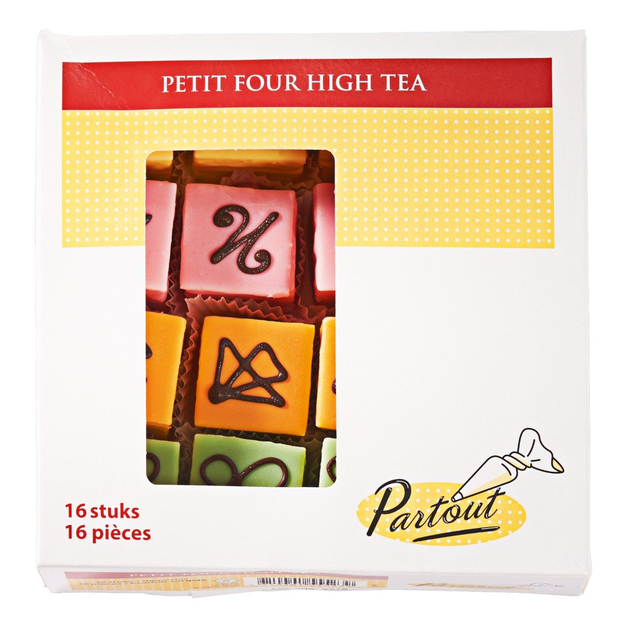 Partout petit four high tea 16 stuks x 24 gram