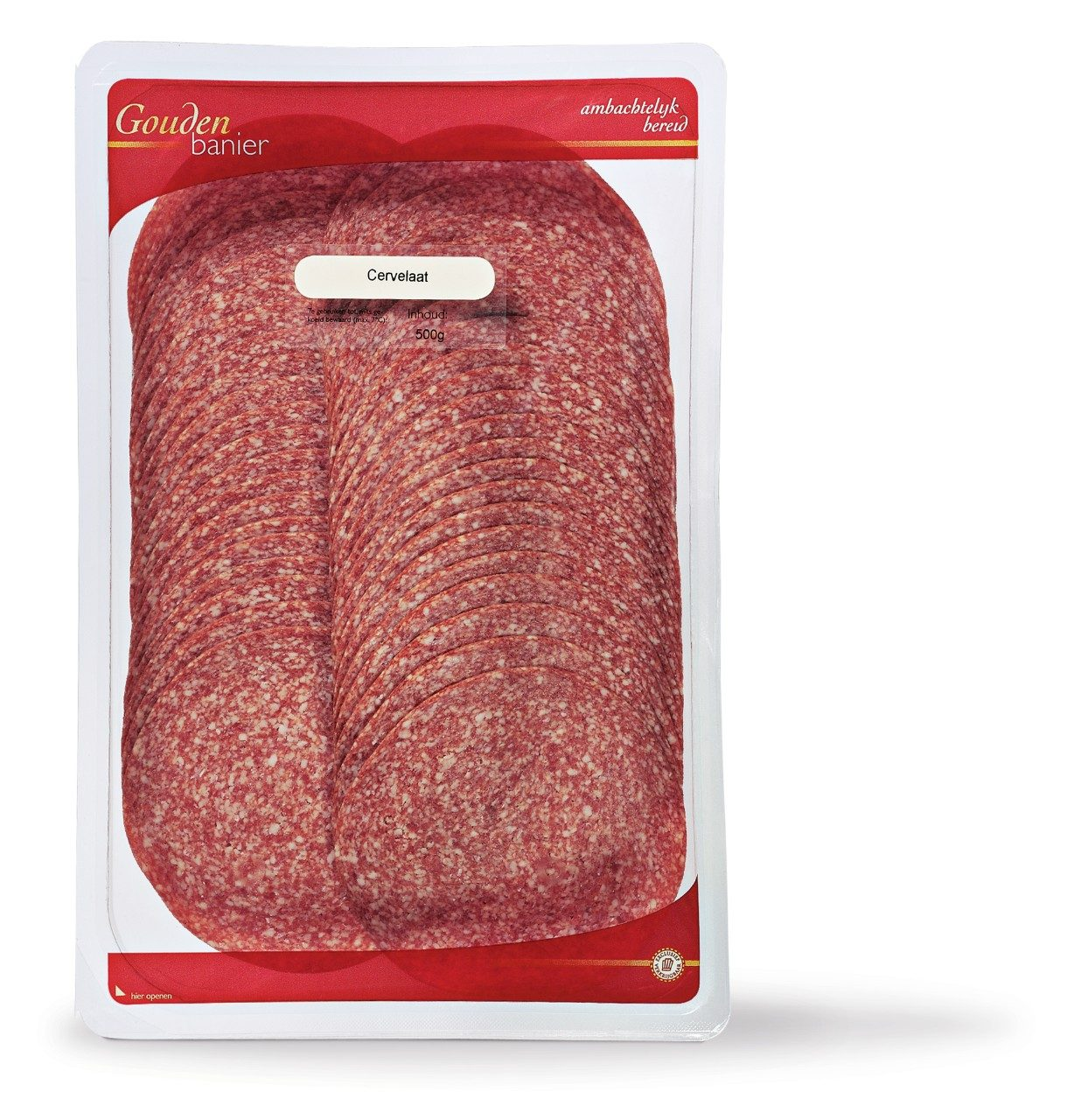 Gouden Banier cervelaatworst / snijworst 500 gram