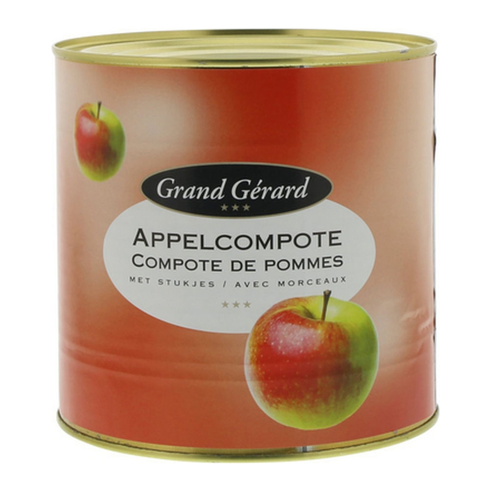 Grand Gerard appelcompote met stukjes appel blik 3 liter