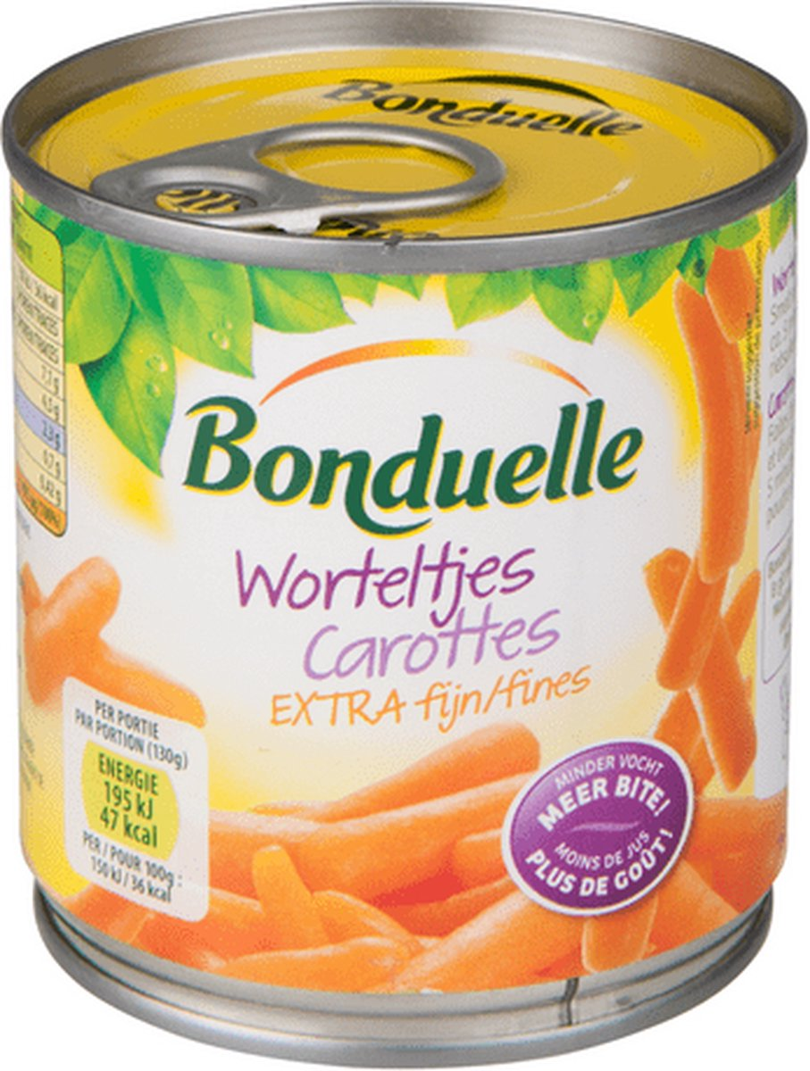 Bonduelle wortelen 6 x 1 liter