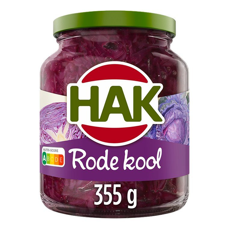 Hak rode kool 6 potten x 370 ml