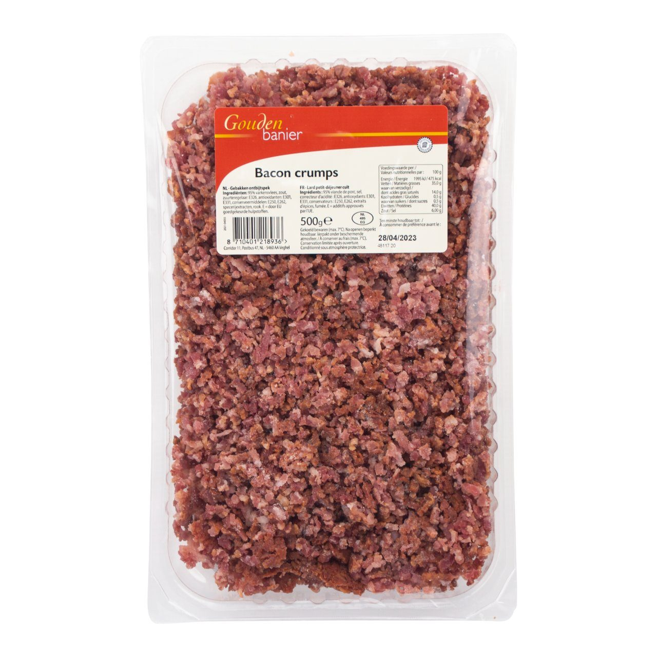 Gouden Banier uitgebakken bacon crumps bak 500 gram