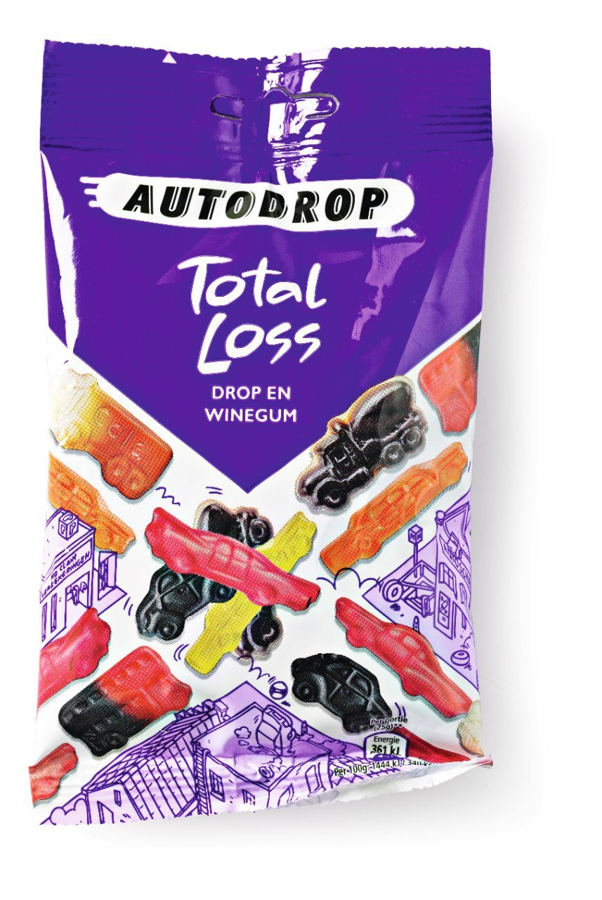 Autodrop total loss drop en fruitgom 16 x 85 gram