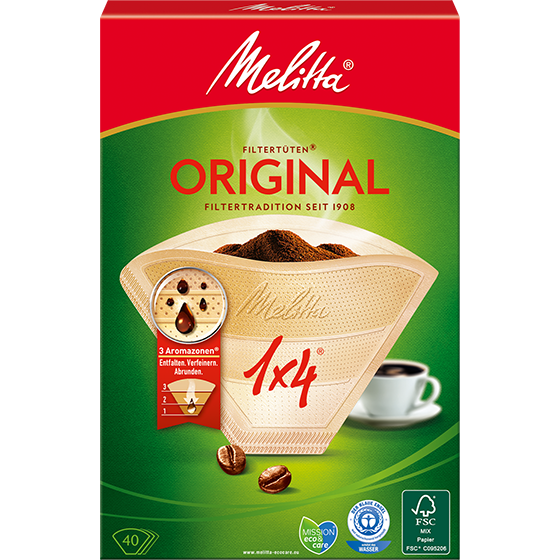 Melitta filters original 1 x 4  9 x 40 stuks