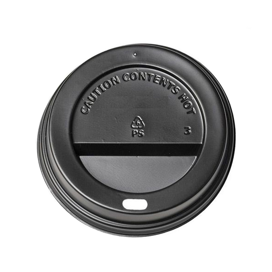 Deksel zwart tbv beker 180 ml rol a 50 stuks