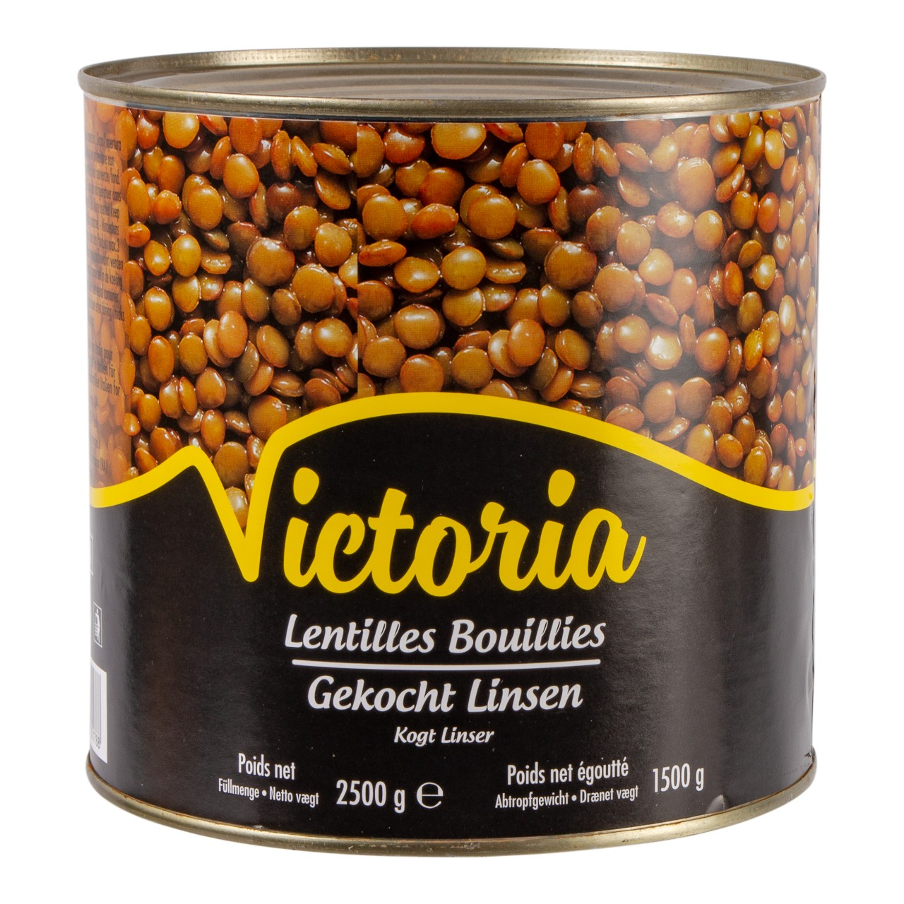 Victoria gekookte linzen blik 2,5 kilo