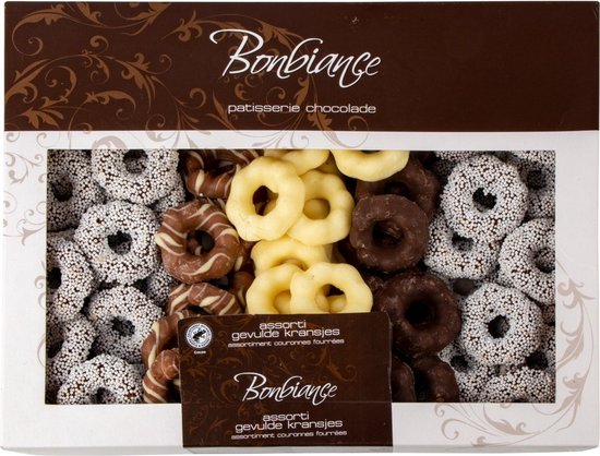 Bonbiance kerstkransjes gevuld assorti 1 kilo