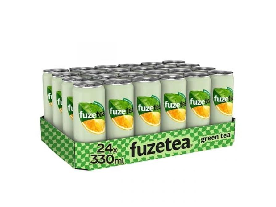 Fuze tea green sleek blikjes 24 x 33 cl