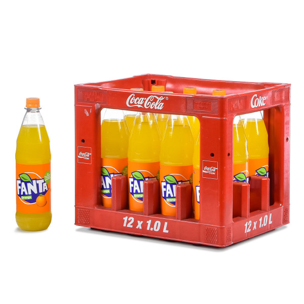 Fanta orange krat 12 x 1 liter