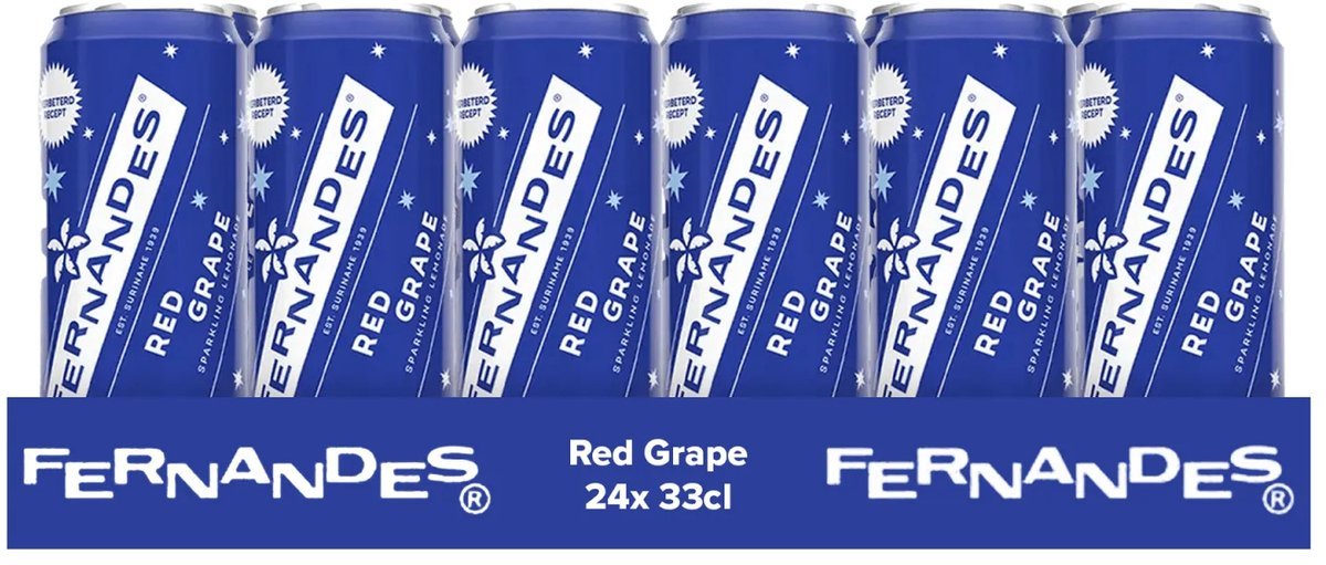 Fernandes Red Grape sleek blikjes tray 24 x 33 cl