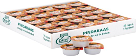Calve pindakaas 50 cups x 15 gram