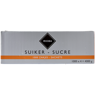 Rioba suikerzakjes 1000 x 4 gram