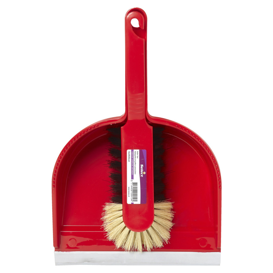 Handveger en blik set rood per stuk