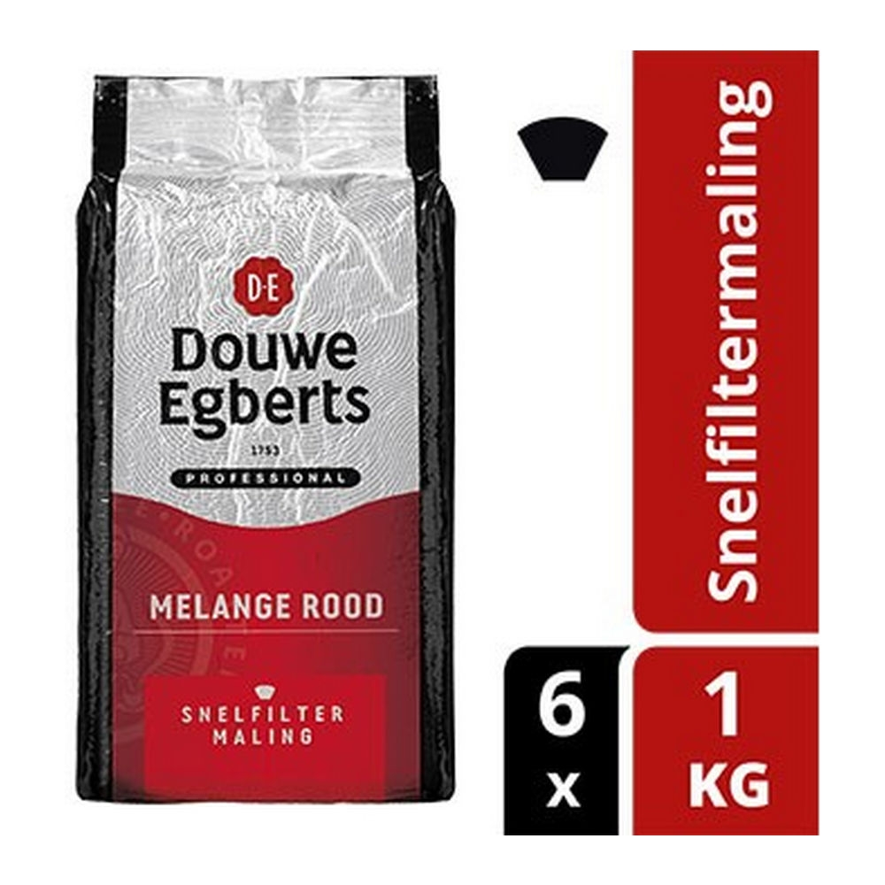Douwe Egberts koffie snelfilter 6 x 1 kilo