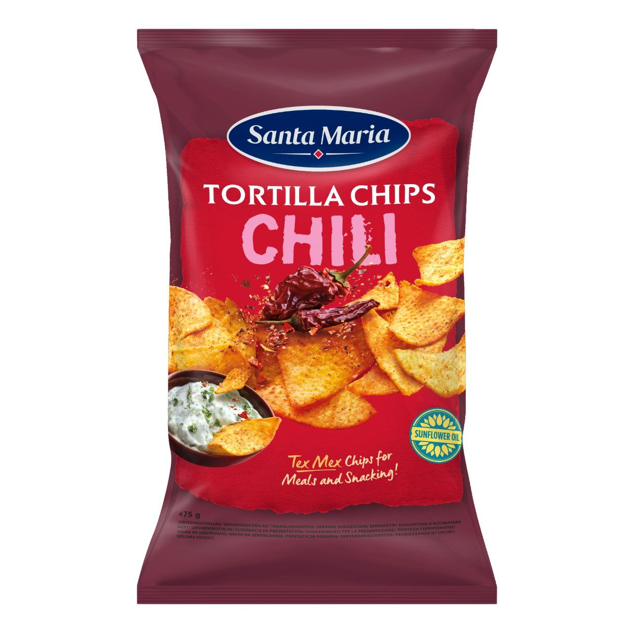 Santa maria tortilla chips chilli zak 475 gram